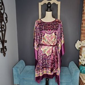 (H)Women's tunic in satin stretch fabric size xl